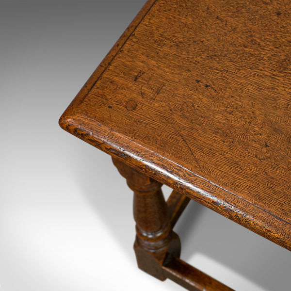 Antique Tea Table, English, Oak, Joint Stool, Coffee, Victorian, Circa 1900 - London Fine Antiques
