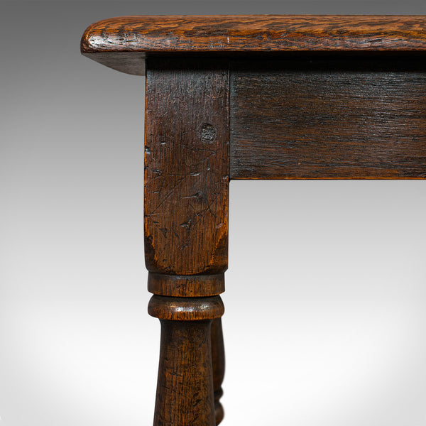 Antique Tea Table, English, Oak, Joint Stool, Coffee, Victorian, Circa 1900 - London Fine Antiques