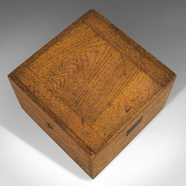 Vintage Box Compass, English, Oak, Brass, Gimbal, Maritime, Navigation, Aid - London Fine Antiques