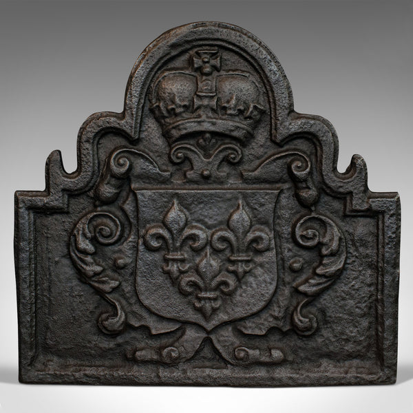 Antique Fire Back, English, Cast Iron, Fireplace, Reflector, Victorian, 1880 - London Fine Antiques