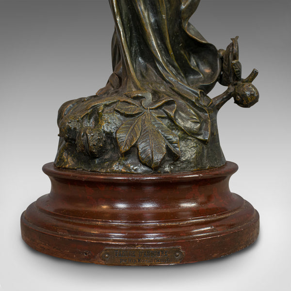 Antique Female Figure, French, Bronze Spelter, Statue, Art Nouveau, Circa 1920 - London Fine Antiques