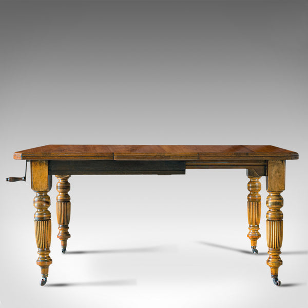 Antique Extending Dining Table, English, Walnut, Seats 4-6, Victorian, 1890 - London Fine Antiques