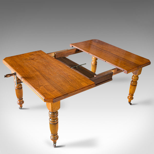 Antique Extending Dining Table, English, Walnut, Seats 4-6, Victorian, 1890 - London Fine Antiques