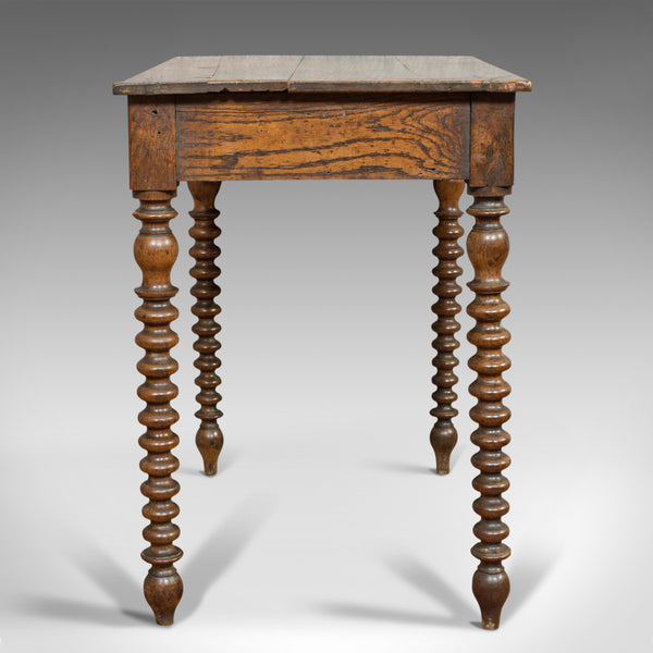 Antique Side Table, English, Oak, Desk, Occasional, Georgian, Circa 1780 - London Fine Antiques