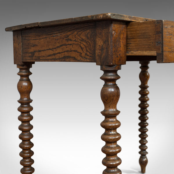 Antique Side Table, English, Oak, Desk, Occasional, Georgian, Circa 1780 - London Fine Antiques