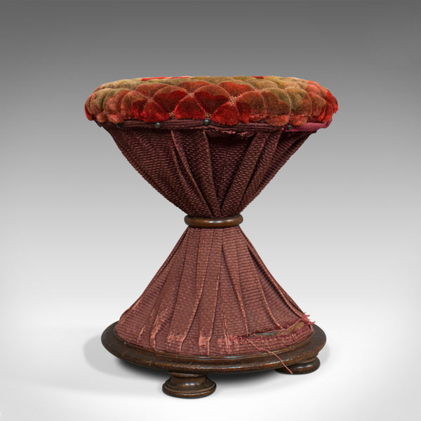 Antique Upholstered Stool, English, Walnut, Footstool, Tabouret, Regency, 1820 - London Fine Antiques