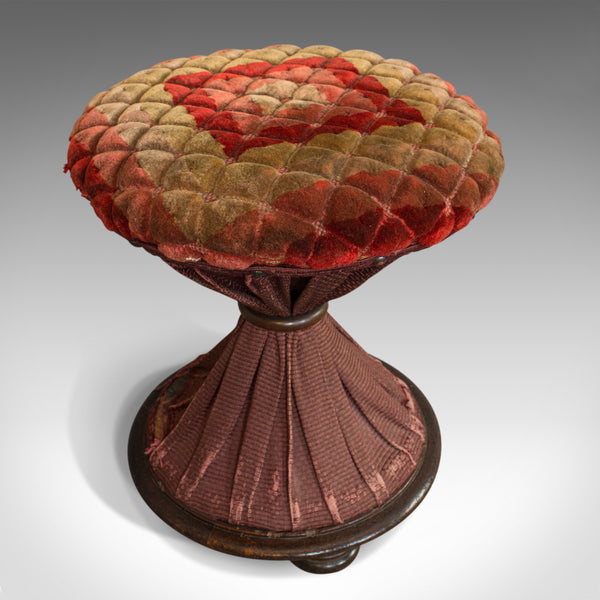 Antique Upholstered Stool, English, Walnut, Footstool, Tabouret, Regency, 1820 - London Fine Antiques