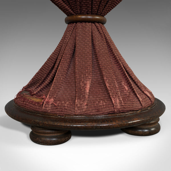 Antique Upholstered Stool, English, Walnut, Footstool, Tabouret, Regency, 1820 - London Fine Antiques