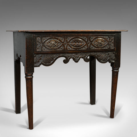 Antique Lowboy, Scottish, Oak, Occasional, Side Table, Georgian, Circa 1760 - London Fine Antiques