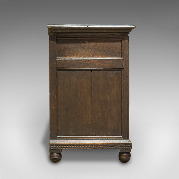 Antique Pedestal Desk, English, Oak, Georgian, 18th Century, C.1800 - London Fine Antiques