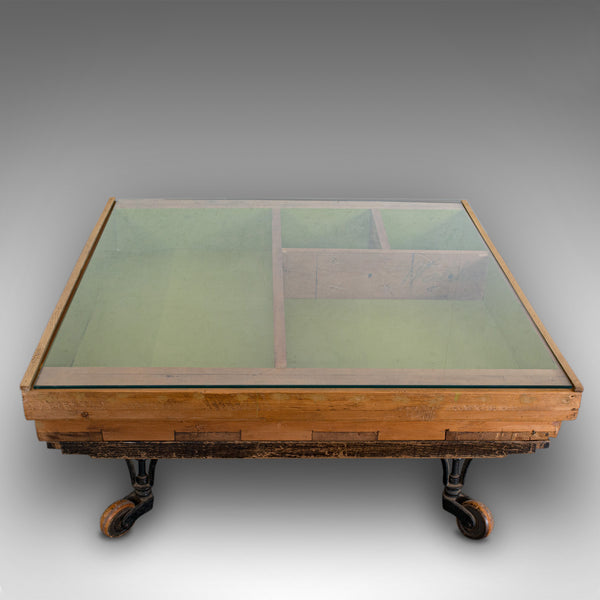 Designer Coffee Table, English, Pine, Glass, BBC, Money For Nothing, Sarah Moore