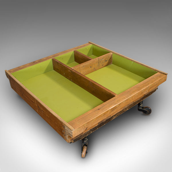 Designer Coffee Table, English, Pine, Glass, BBC, Money For Nothing, Sarah Moore