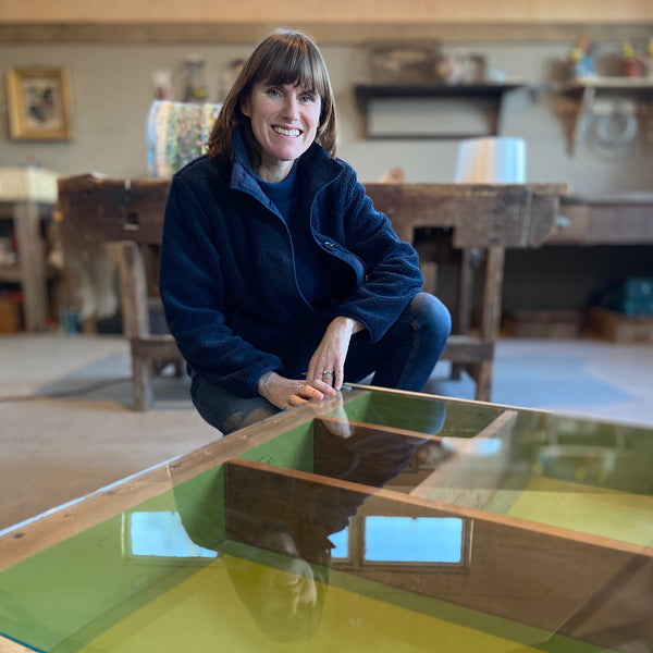 Designer Coffee Table, English, Pine, Glass, BBC, Money For Nothing, Sarah Moore