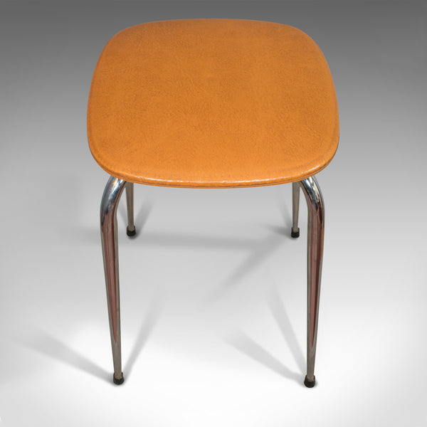 Pair Of Vintage Lounge Stools, French, Leatherette, 1960s Stool, 20th Century - London Fine Antiques