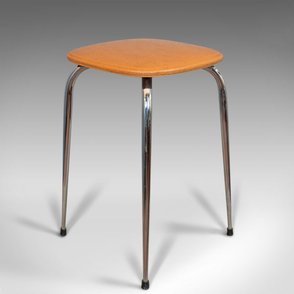 Pair Of Vintage Lounge Stools, French, Leatherette, 1960s Stool, 20th Century - London Fine Antiques