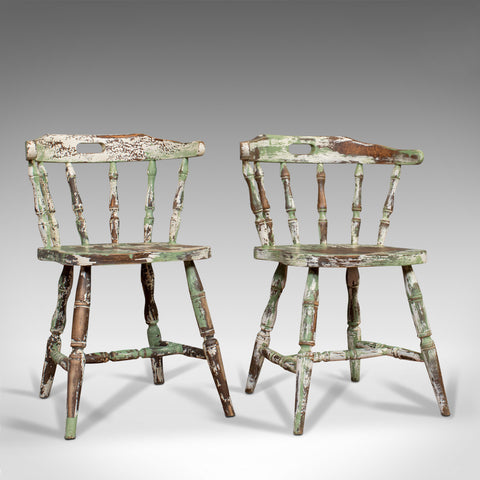 Pair Of Antique Windsor Chairs, French, Beech, Bow Back Chair, Late 19th Century - London Fine Antiques