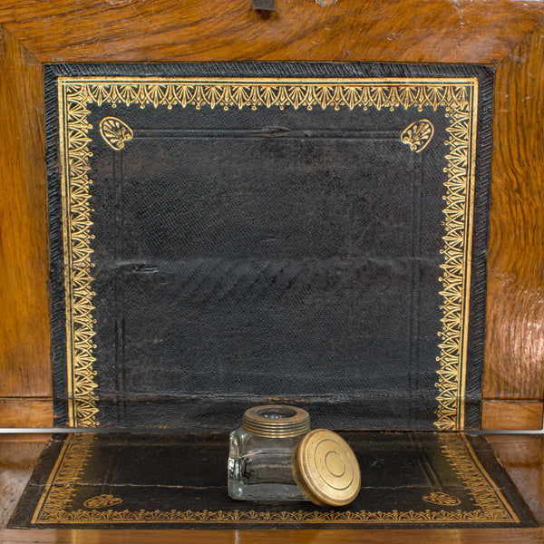 Antique Writing Slope, English, Oak, Desk, Office, Writer's Box, Victorian, 1900 - London Fine Antiques