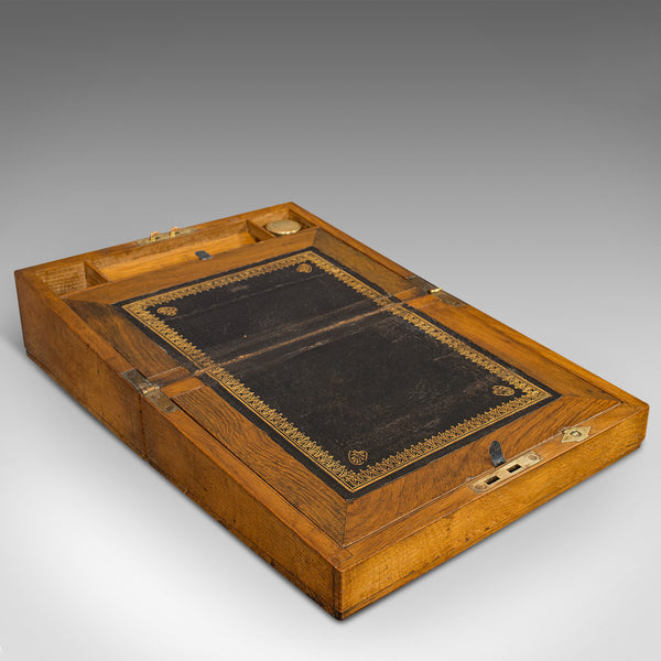 Antique Writing Slope, English, Oak, Desk, Office, Writer's Box, Victorian, 1900 - London Fine Antiques