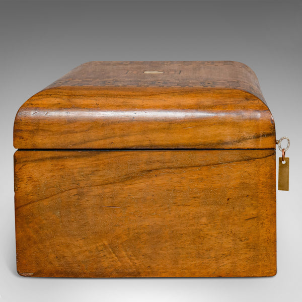 Antique Trinket Box, English, Walnut, Inlay, Jewellery, Keepsake, Victorian - London Fine Antiques