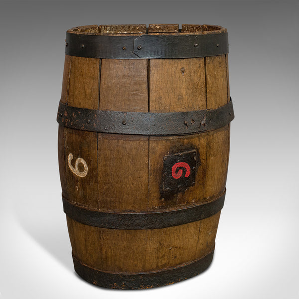 Antique Coopered Whiskey Barrel, English, Oak, Oval, Stick Stand, Victorian - London Fine Antiques