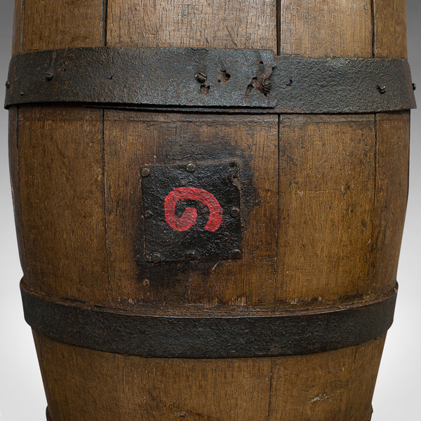 Antique Coopered Whiskey Barrel, English, Oak, Oval, Stick Stand, Victorian - London Fine Antiques