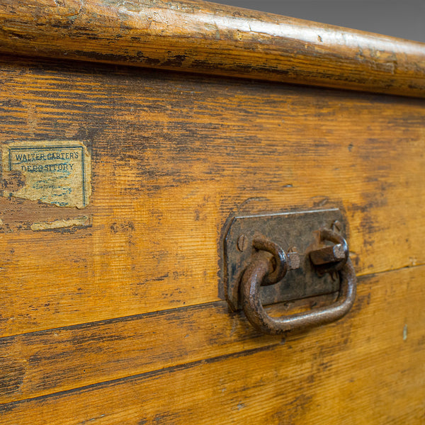 Antique Shipwright's Tool Chest, English, Pine, Merchant's, Trunk, Circa 1870 - London Fine Antiques
