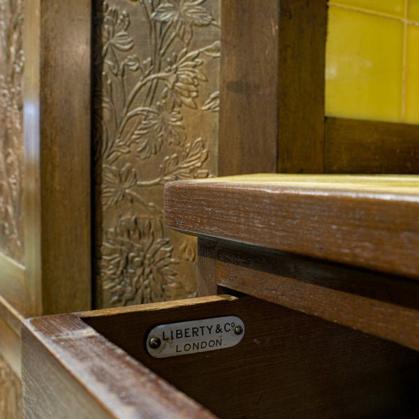 Antique Wardrobe, English, Walnut, Art Deco, Vanity, Liberty of London, C.1920 - London Fine Antiques