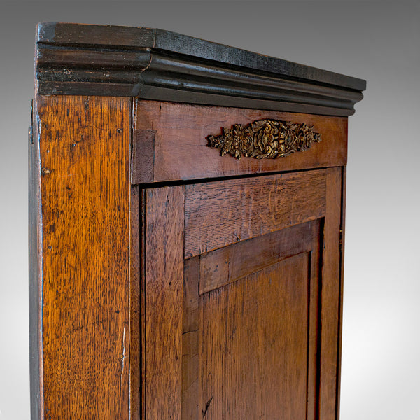 Antique Corner Cabinet, English, Oak, Mahogany, Georgian, Hanging Cupboard, 1800 - London Fine Antiques