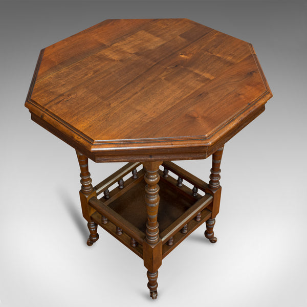 Antique Lamp Table, English, Walnut, Octagonal, Side, Games, Edwardian, C.1910 - London Fine Antiques