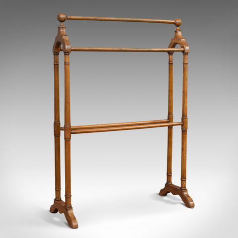 Large Antique Towel Rack, Mahogany, Clothes Horse, Dryer, Victorian, Circa 1880 - London Fine Antiques
