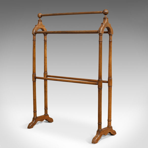 Large Antique Towel Rack, Mahogany, Clothes Horse, Dryer, Victorian, Circa 1880 - London Fine Antiques
