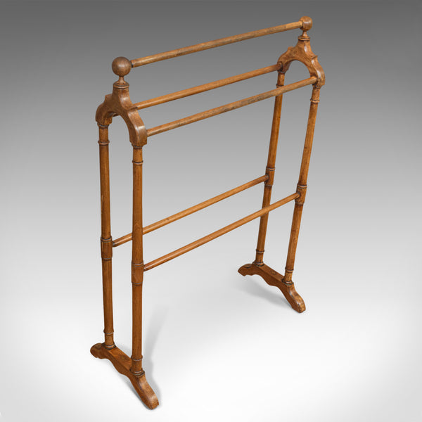 Large Antique Towel Rack, Mahogany, Clothes Horse, Dryer, Victorian, Circa 1880 - London Fine Antiques