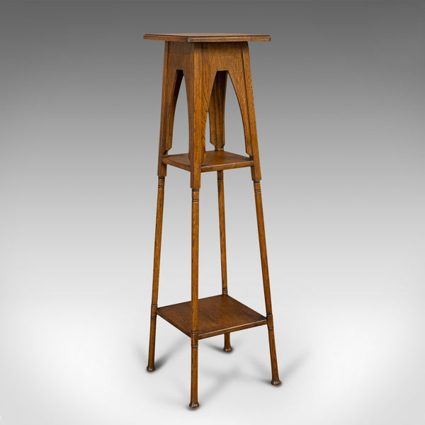 Antique Jardiniere, English, Oak, Plant Stand, Liberty-esque, Arts and Crafts