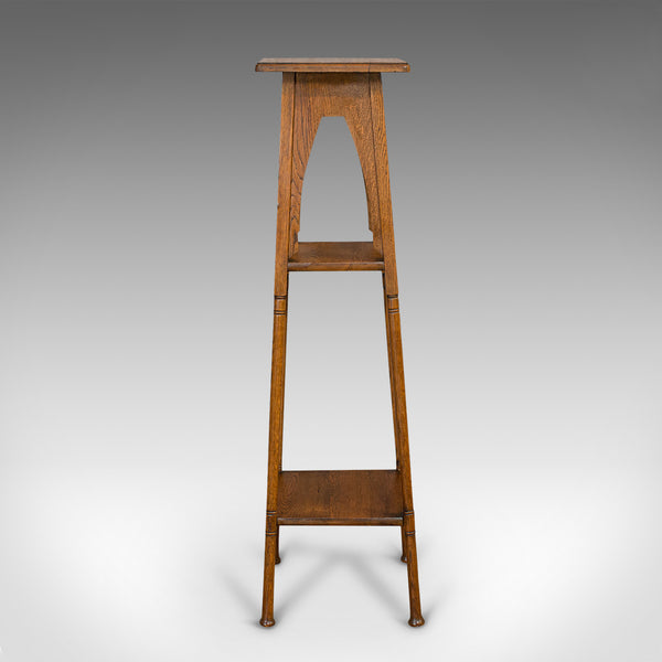 Antique Jardiniere, English, Oak, Plant Stand, Liberty-esque, Arts and Crafts