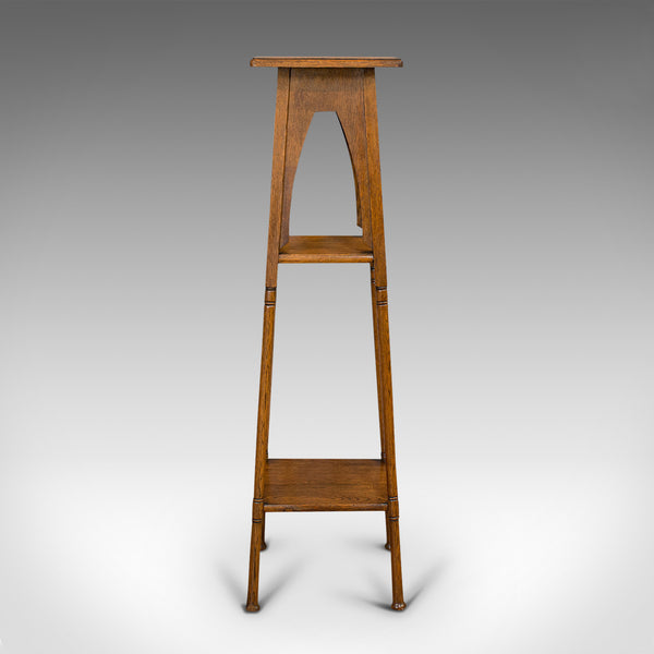 Antique Jardiniere, English, Oak, Plant Stand, Liberty-esque, Arts and Crafts