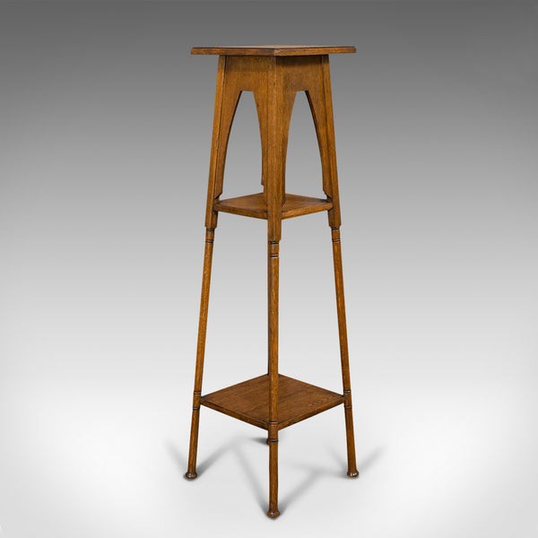 Antique Jardiniere, English, Oak, Plant Stand, Liberty-esque, Arts and Crafts