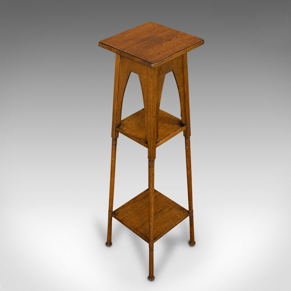 Antique Jardiniere, English, Oak, Plant Stand, Liberty-esque, Arts and Crafts