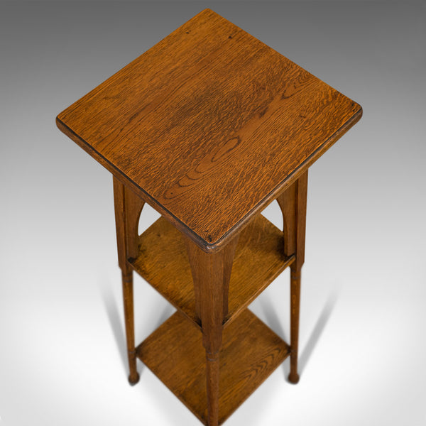 Antique Jardiniere, English, Oak, Plant Stand, Liberty-esque, Arts and Crafts