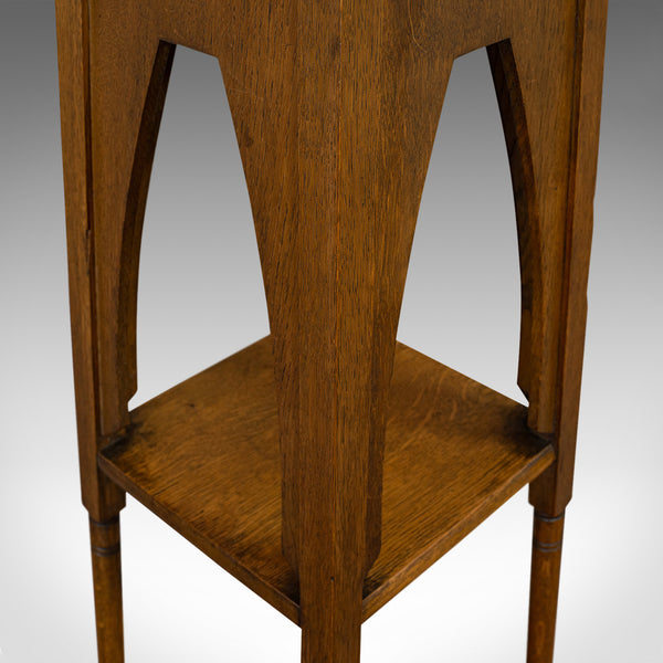 Antique Jardiniere, English, Oak, Plant Stand, Liberty-esque, Arts and Crafts