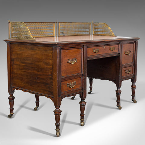 Antique Writing Desk, English, Walnut, Office, Maple & Co, London, Circa 1900