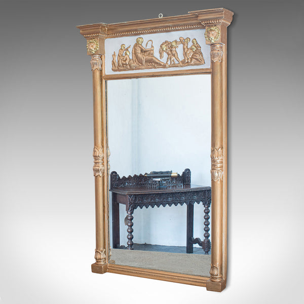 Antique Pier Mirror, English, Gilt Gesso, Classical Taste, Regency, Circa 1820