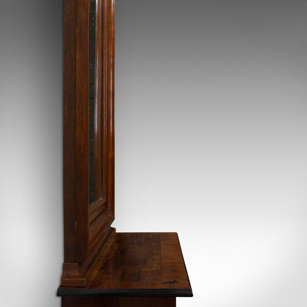 Tall, Vintage Hall Mirror, French, Walnut, Glass, Hallway, Portrait, Circa 1930