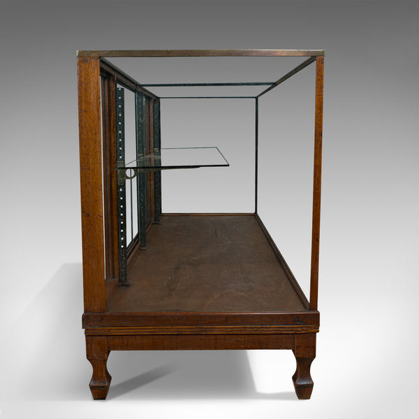 Antique Haberdashery Cabinet, Mahogany, Glass, Museum Showcase, Edwardian, 1910