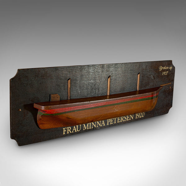 Vintage Half Hull Plaque, Pine, Decorative, Maritime, Schooner, Model, C.1930 - London Fine Antiques