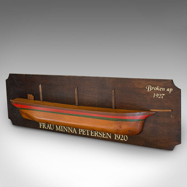 Vintage Half Hull Plaque, Pine, Decorative, Maritime, Schooner, Model, C.1930 - London Fine Antiques