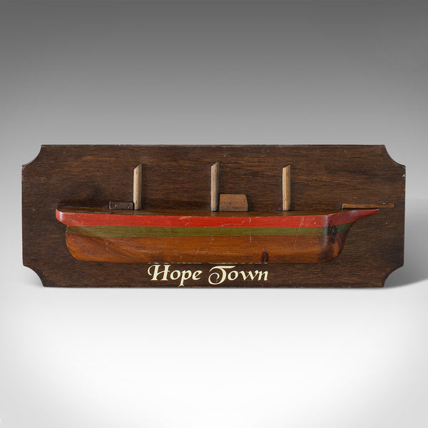 Vintage Maritime Half Hull, English, Pine, Decorative, Ship, Plaque, Circa 1930 - London Fine Antiques