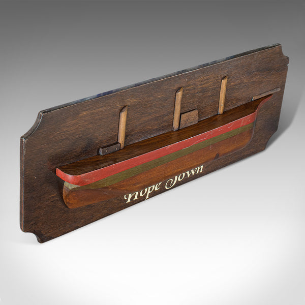 Vintage Maritime Half Hull, English, Pine, Decorative, Ship, Plaque, Circa 1930 - London Fine Antiques