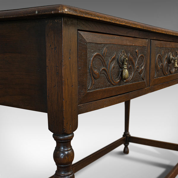 Antique Dresser Base, English, Oak, Side, Hall, Table, Edwardian, Circa 1910