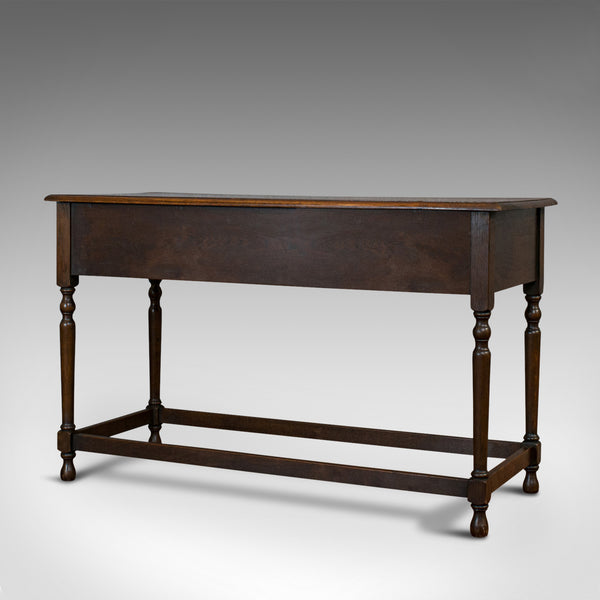 Antique Dresser Base, English, Oak, Side, Hall, Table, Edwardian, Circa 1910
