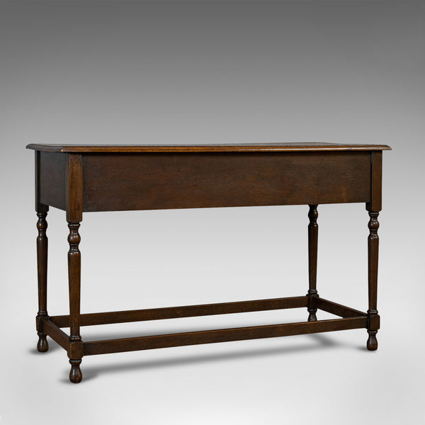 Antique Dresser Base, English, Oak, Side, Hall, Table, Edwardian, Circa 1910